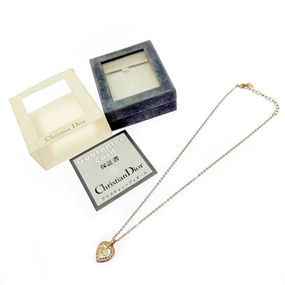 Dior Rhinestone Emblem Necklace - Picture 7 of 7